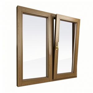 Пластиковое окно двухстворчатое Dexen 70 мм 2 камерный стеклопакет ламинированное в массе