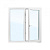 Пластиковое окно двухстворчатое Ситилюкс 60 мм 2 камерный стеклопакет энергосберегающее