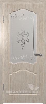 Межкомнатная дверь GLSigma 32 Художественное стекло Белёный дуб