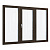 Пластиковое окно РЕХАУ 60 мм 2-камерный стеклопакет ламинированное